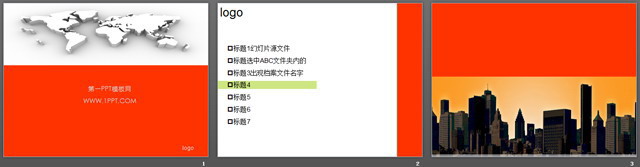 3d地图背景经典幻灯片模板
