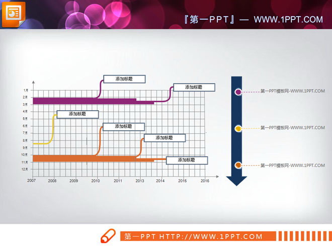 精致实用的幻灯片甘特图图表下载