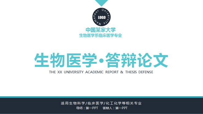 临床医学类大学毕业论文答辩PPT模板