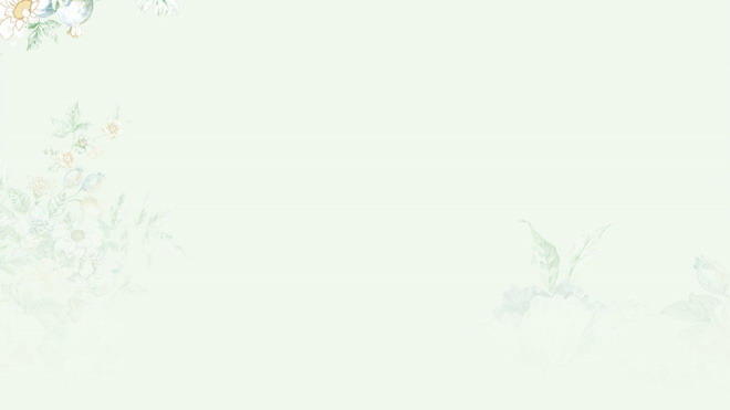 两张绿色清新唯美花卉艺术PPT背景图片