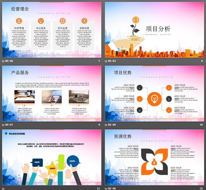 移动互联网创业融资计划书PPT模板