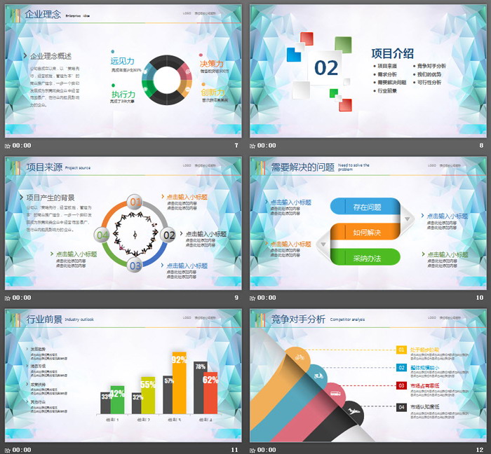 《奔跑吧梦想》创业融资计划书PPT模板