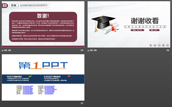 简洁实用毕业答辩PPT模板免费下载