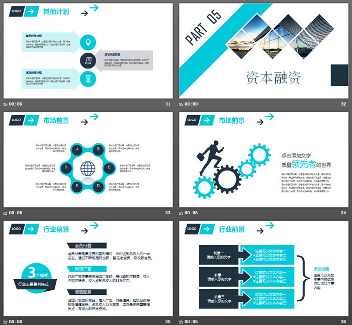 图片排版设计的公司简介商业融资PPT模板