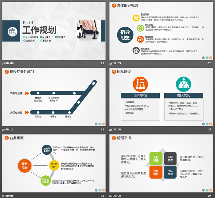 奔跑剪影背景的个人竞聘报告PPT模板