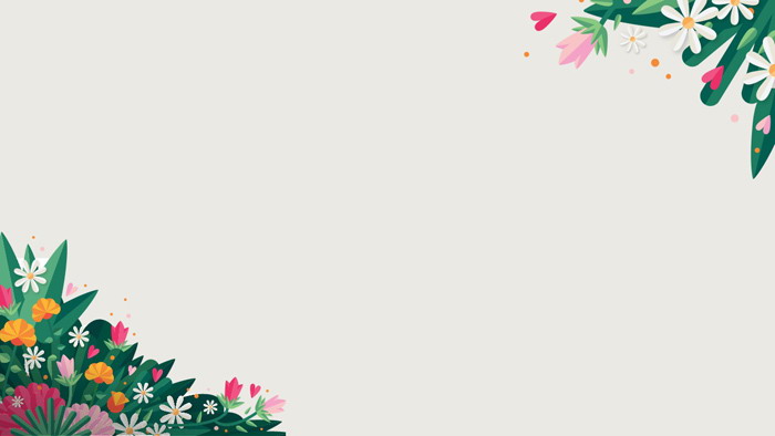 六张卡通花卉图案PPT背景图片