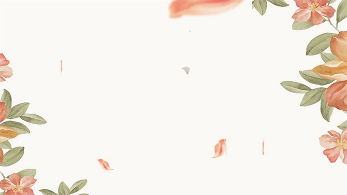 六张卡通花卉图案PPT背景图片