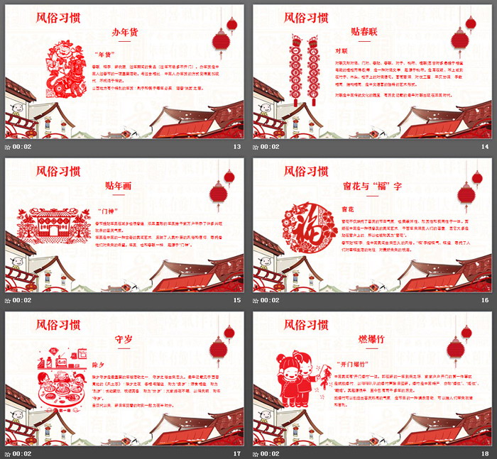 中国传统节日春节PPT模板