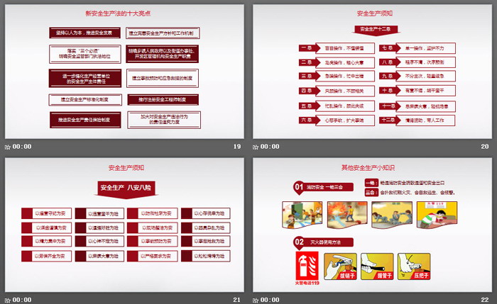 安全生产月PPT模板