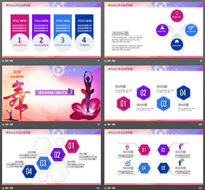 舞蹈艺术表演培训PPT模板
