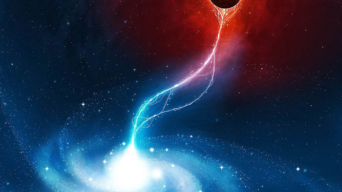 三张炫酷星空星球PPT背景图片