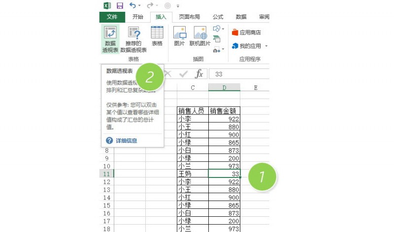 Excel如何快速统计各销售人员的销售总金额？
