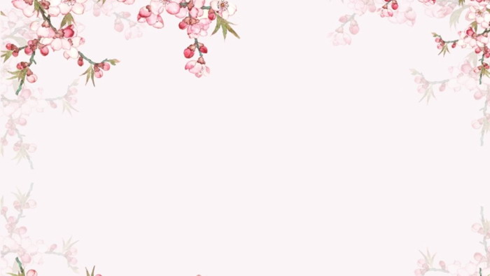 唯美桃花爱情幻灯片背景图片