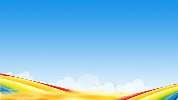 五张可爱卡通彩虹房子PPT背景图片