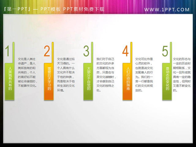 实用的并列排列PPT目录素材