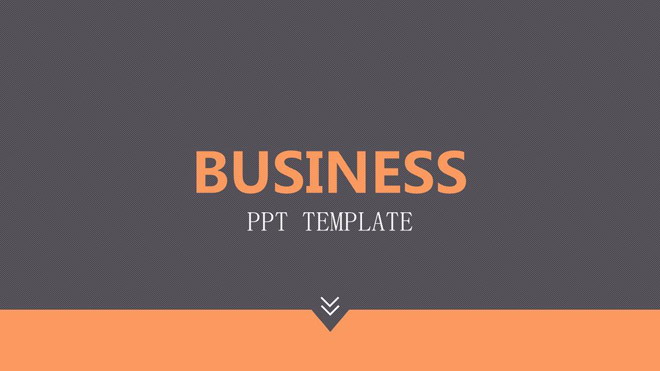 简洁橙灰斜线背景商务PPT模板免费下载