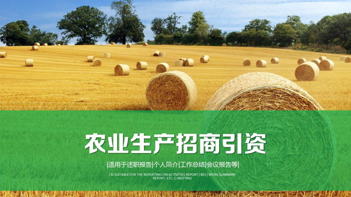 农业丰收PPT模板