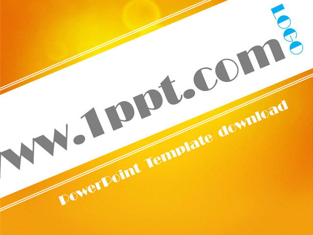 橙色简洁现代风格商务PowerPoint模板下载