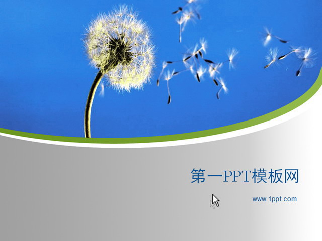 飞翔的蒲公英经典PPT模板下载