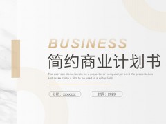 简约淡雅商业计划书PPT模板免费下载