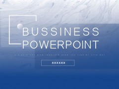 简约蓝色背景图片的商务汇报PPT模板