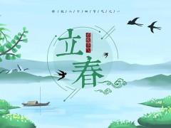 燕子背景图片立春节气介绍PPT模板免费下载