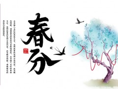 水彩树木背景的春分节气介绍PPT模板免费下载
