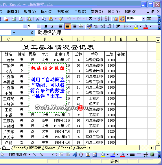 表格如何自动筛选