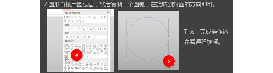 如何在PPT中绘制不完整轮廓线？